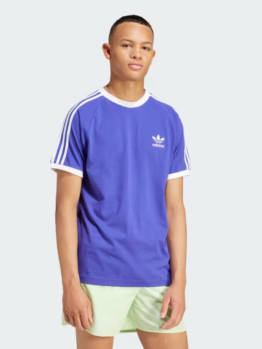 Adidas Originals Purple 3 Stripe Ringer Tee Shirt Small